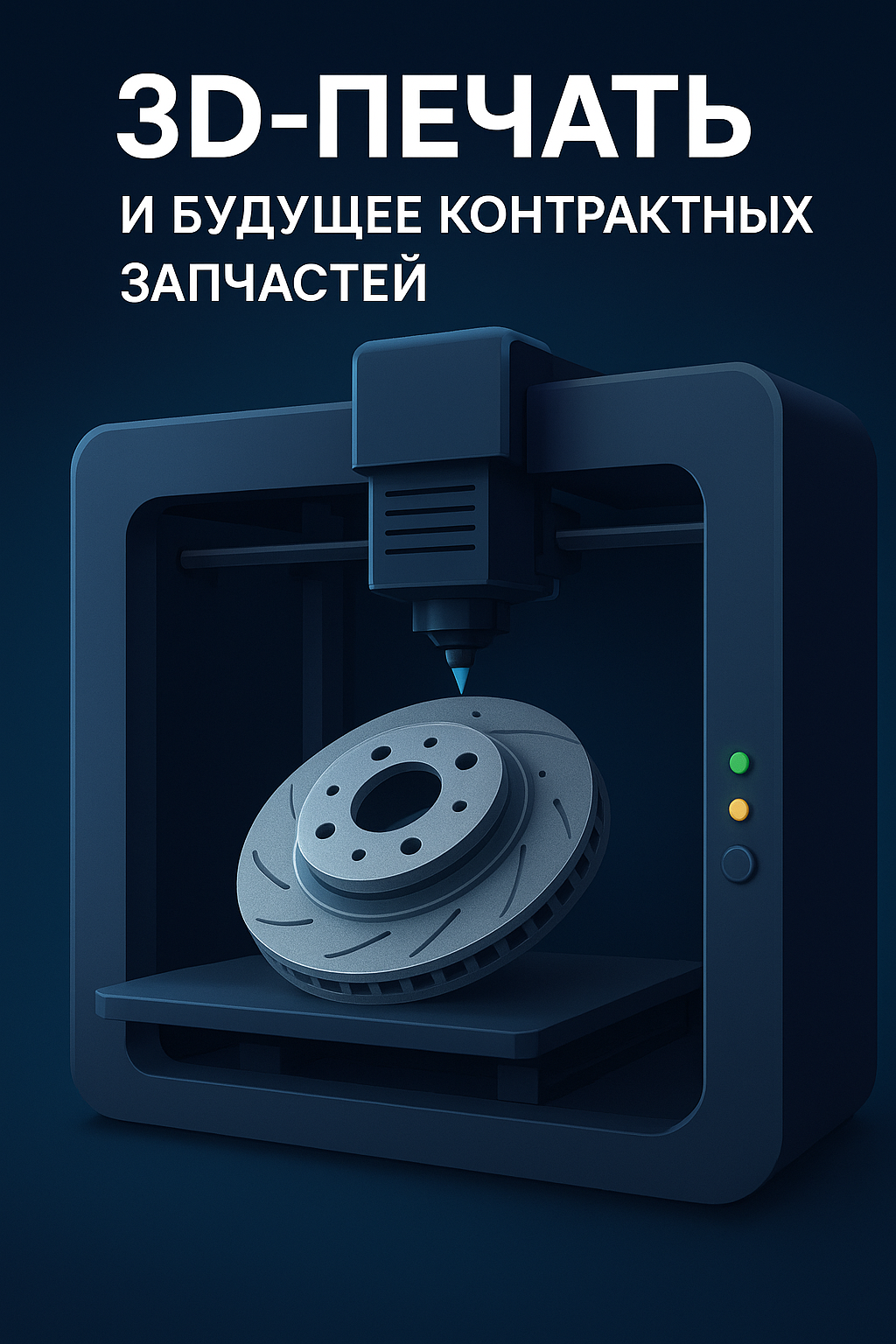 3D-принтер печатает автомобильную деталь
