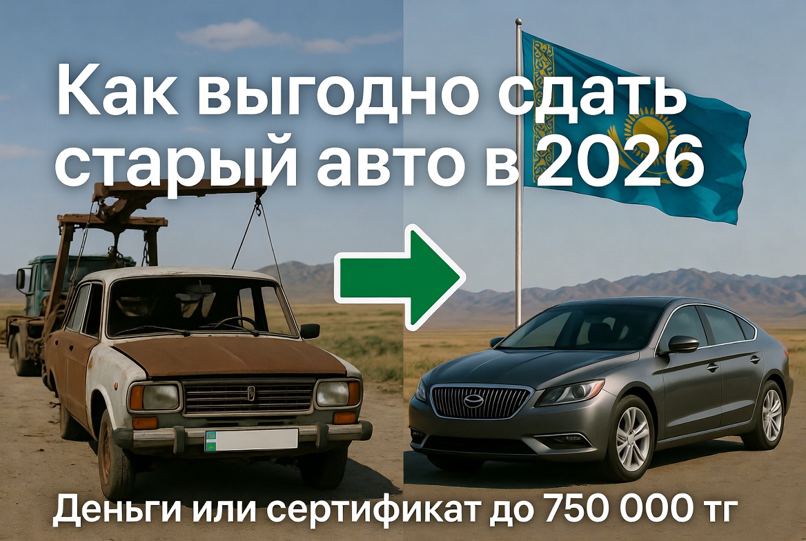Как выгодно сдать старый автомобиль на утилизацию в Казахстане в 2026 году: деньги или сертификат до 750 тысяч тенге